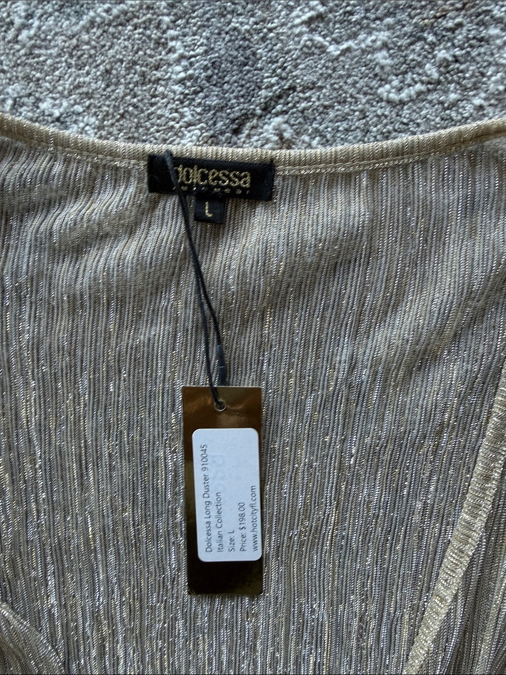 Dolcessa Metallic Gold Maxi Coverup. **PRICE IMPROVEMENT*** - Picture 3 of 8